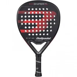 Bullpadel Pala de Pádel Sniper 2.0 Power 2026 - Forma Diamante, Potencia, Núcleo Softeva, Caras Polyglass, Marco CarbonTube, Color Negro y Roja